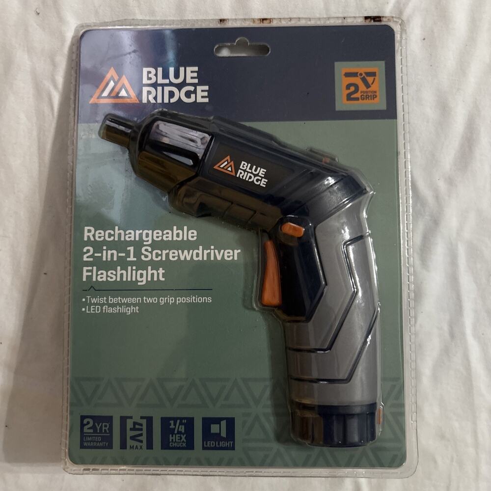 BR2004U Blue Ridge Rechargeable 2-in-1 Screwdriver Flashlight